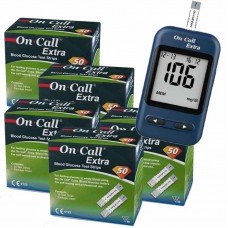 Глюкометр On-Call Extra + тест-смужки On-Call Extra №50 - 5 уп. (250 шт.)
