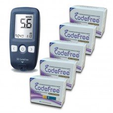 Глюкометр SD CodeFree (СД КодФрі) +  тест смужки SD CodeFree №50 - 5 уп. (250 шт.)