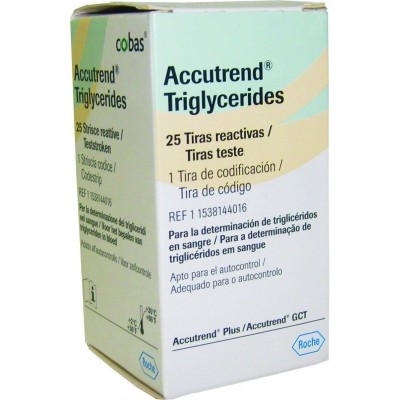 Тест-смужки Accutrend Тригліцериди, 25 шт.