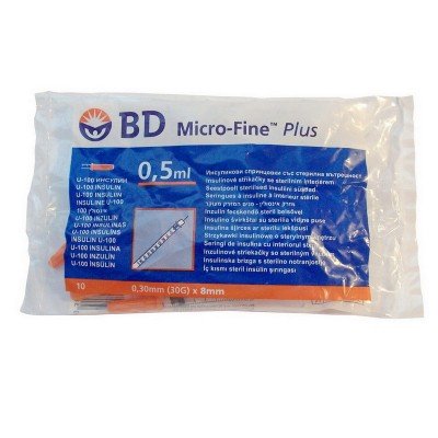 Шприцы для инсулина bd micro fine plus 0,50 мл