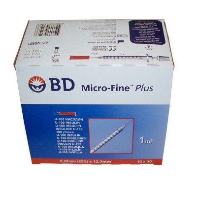 Шприц инсулиновый Микро Файн плюс 1 мл U-40