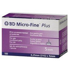 Иглы BD Micro-Fine Plus 5 mm №100 Иглы BD Micro-Fine Plus 5 mm №100
