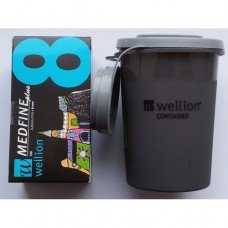 Иголки Wellion MEDFINE plus (Веллион Медфайн плюс) 8 мм №100 + Контейнер Иголки Wellion MEDFINE plus (Веллион Медфайн плюс) 8 мм №100 + Контейнер